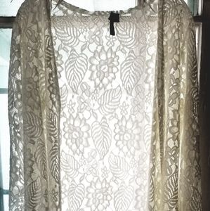 White cover-up/ cardigan
